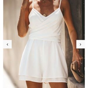 LA Nights Vici Collection White Romper